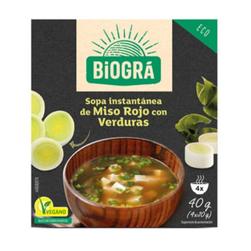 sopa de miso rojo con verduras